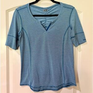 MARMOT Striped Active T-Shirt Blue White Women’s Size Small